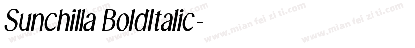 Sunchilla BoldItalic字体转换